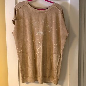 Anthropologie Pilcro %100 cotton muscle style tunic length sweatshirt